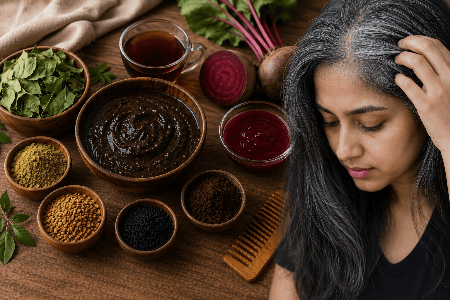 Natural Black Color for Hair