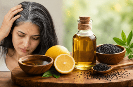 White Hair Black at Home Using Sesame Oil Lemon