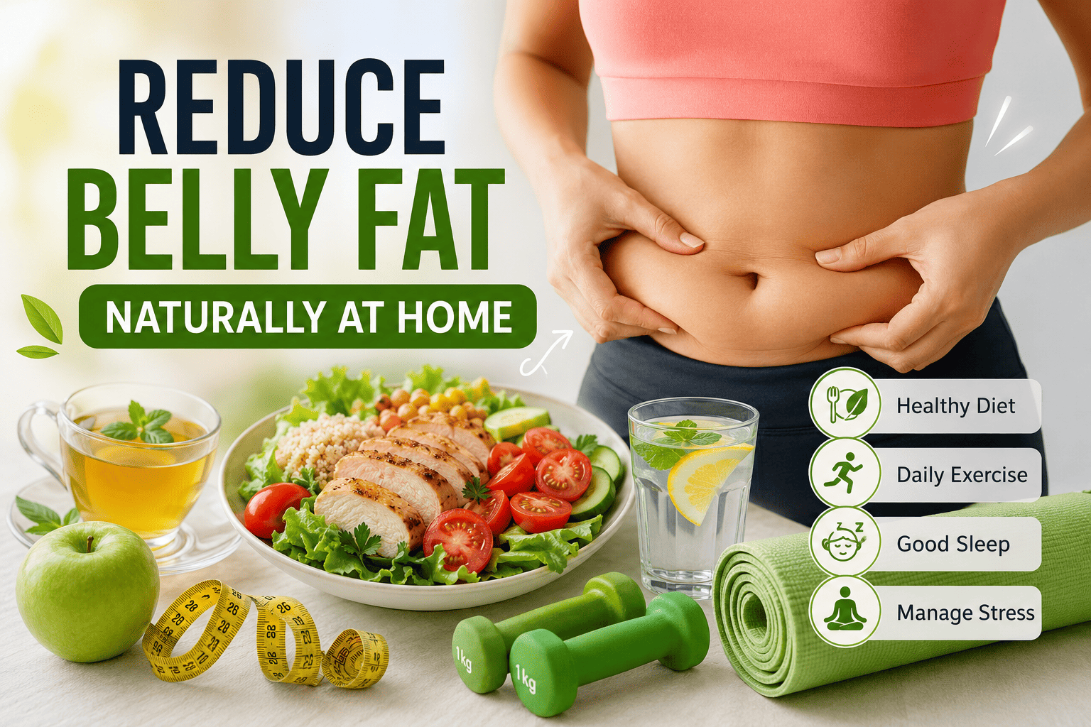 How to Reduce Belly Fat Naturally at Home: Effective Tips for a Healthier You