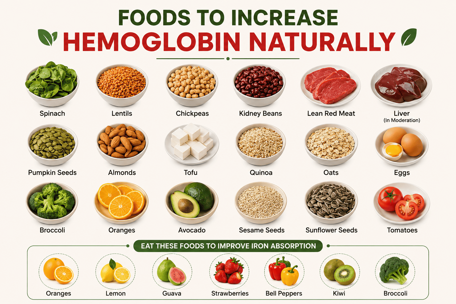How to Increase Hemoglobin Naturally with Food
